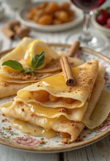 Bánh kếp rượu vang Tokaji Aszú đã bày biện