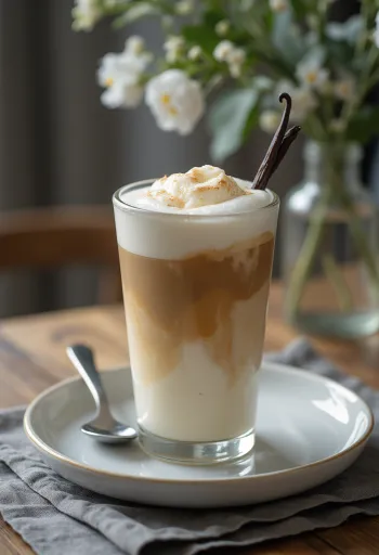 Latte vani được phục vụ tươi