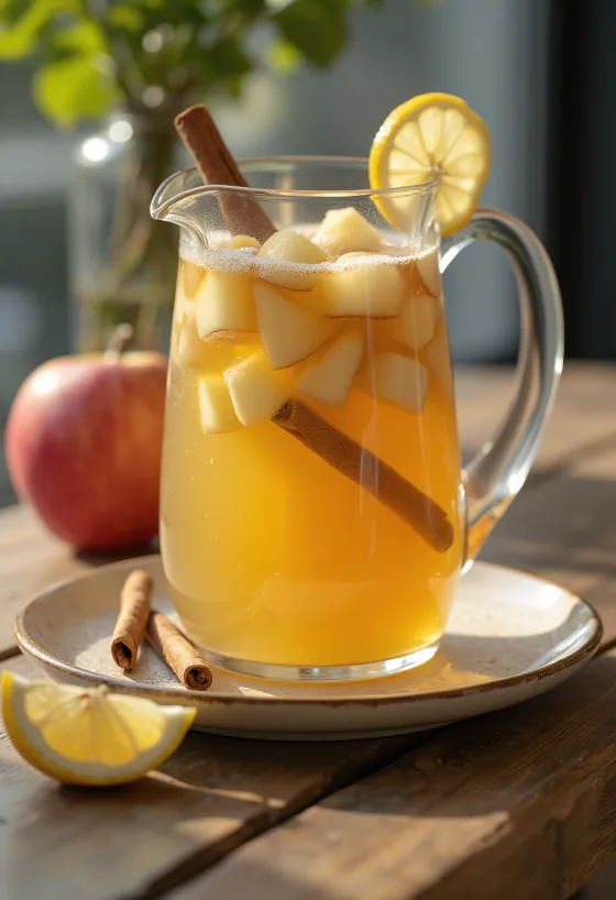 Nước ép táo quế phục vụ trong chai