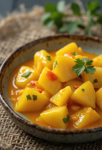 Sốt ớt cà ri trái cây được bày ra