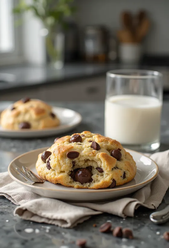 Scone protein socola chip được bày biện