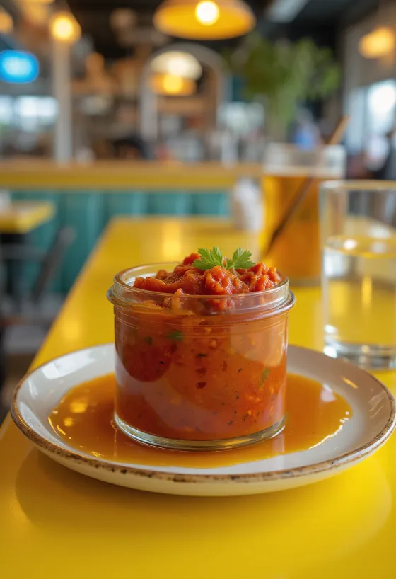 Hũ sốt Harissa đỏ rực