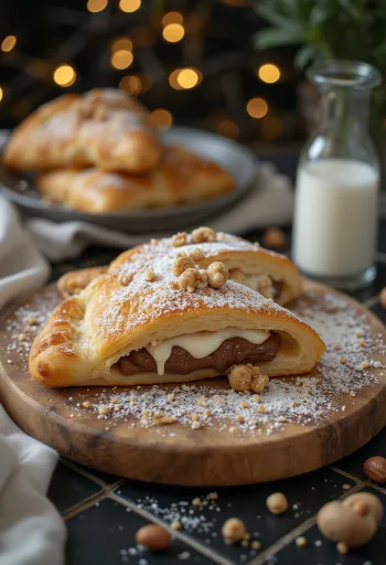 Calzone nhân kem hạt phỉ mới nướng