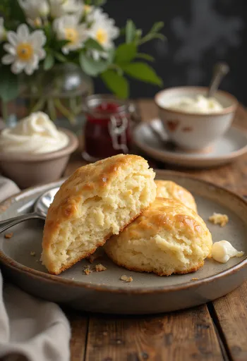 Bánh scone vani nứt mặt đặc trưng
