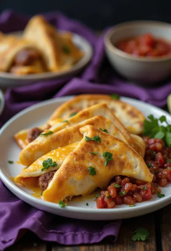 Quesadilla Hot Dog được bày biện