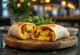 Burrito ăn sáng với trứng, thịt xông khói và phô mai
