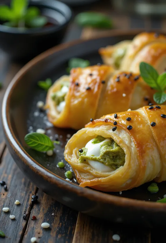 Burek wasabi nướng giòn