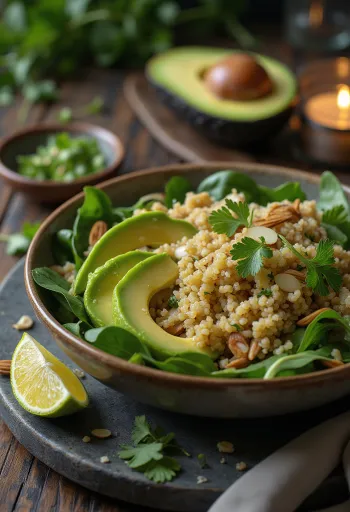 Buddha bowl quinoa bơ và chanh