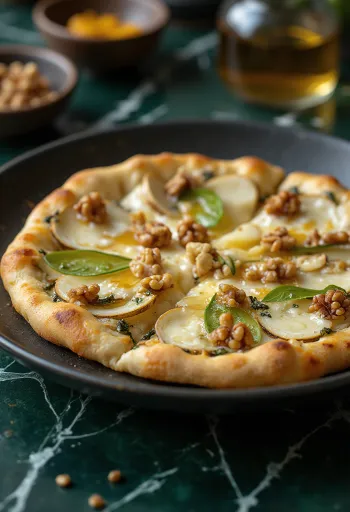 Pizza kiểu Bỉ với phô mai xanh