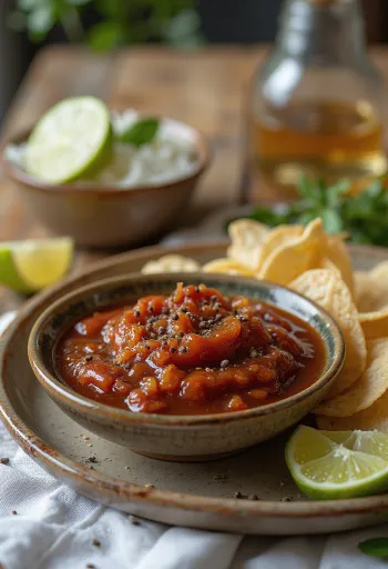 Sốt BBQ Tequila gừng cay được dọn ra