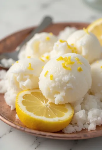 Sorbet chanh Sicilia tươi mát trong ly thủy tinh