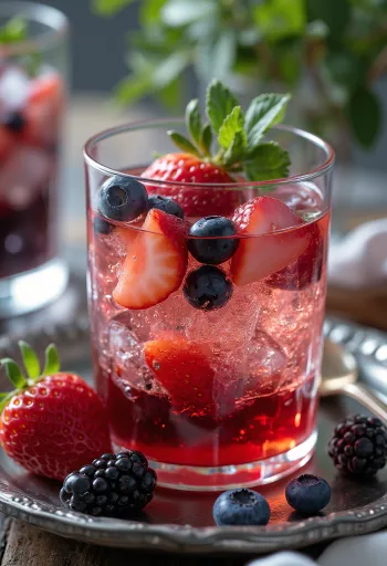 Cider quả mọng được phục vụ tươi mát