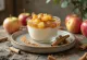 Panna Cotta táo quế bày ra đĩa