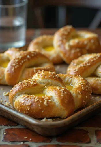 Bánh quy xoắn bơ tỏi được bày biện