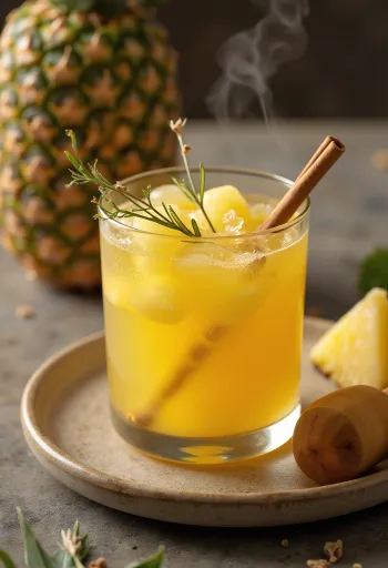 Cốc cider dứa thơm ngon