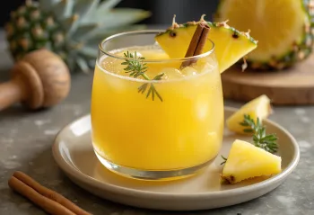 Cốc cider dứa thơm ngon