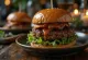 Burger đậu lăng nướng BBQ kẹp rau