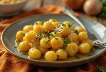 Gnocchi hương thảo được trình bày trên đĩa