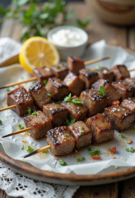 Arrosticini, xiên cừu Ý truyền thống được nướng