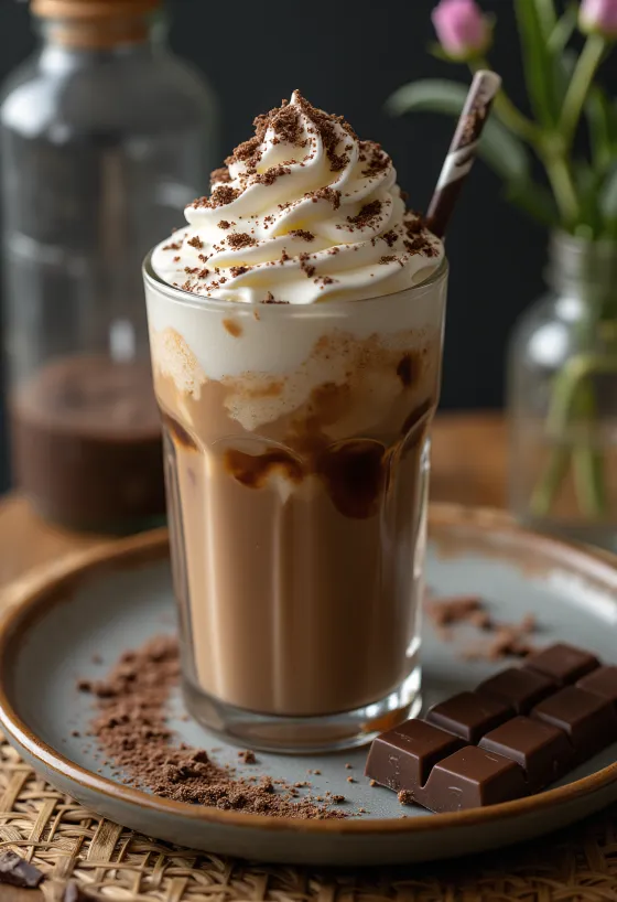 Frappé sô cô la được phục vụ