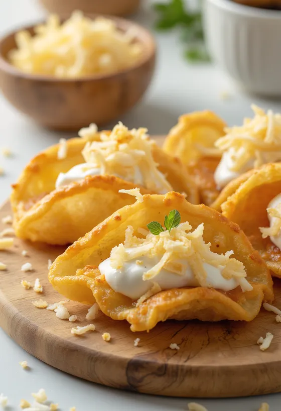 Bánh kếp Thái Khanom Buang được phục vụ