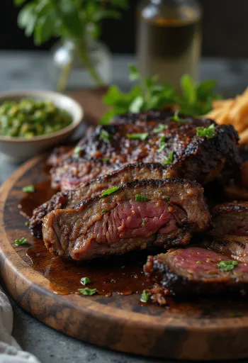 Asado thịt nướng Argentina được bày ra đĩa