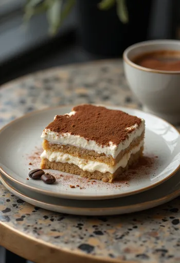 Bánh Tiramisu không đường trình bày thanh lịch