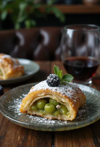 Bánh strudel quả lý gai mới nướng