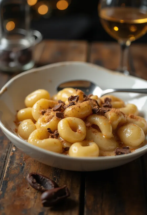 Gnocchi rượu mùi rum tráng miệng