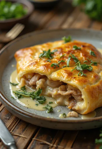 Calzone Thịt Heo Ngải Giấm nướng tươi