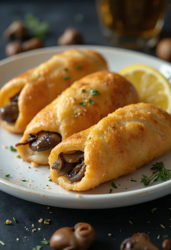 Krokiety tẩm bột giòn được phục vụ