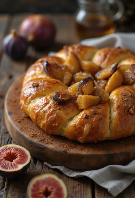 Bánh quy xoắn sung được bày biện