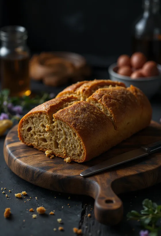 Bánh mì Anadama mới nướng
