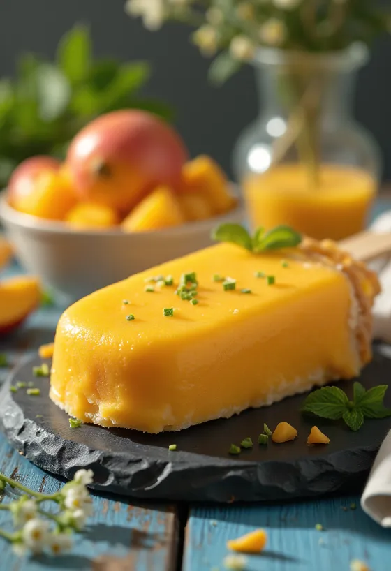 Kem Solero Mango với lớp phủ xoài nhiệt đới