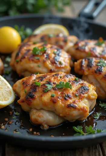 Đùi gà nướng được phục vụ