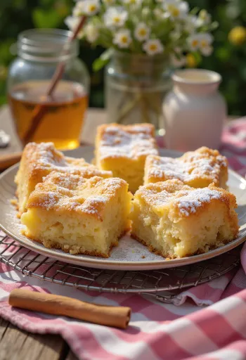Bánh ngọt mật ong quế được bày ra đĩa