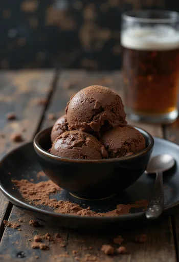 Kem sô cô la bia đen