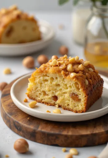 Bánh lát mật ong hạt phỉ được bày biện trên đĩa