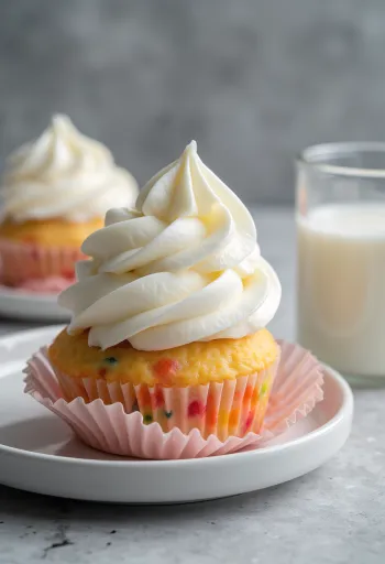 Bánh cupcake cầu vồng được bày biện