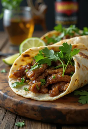 Wrap bò kiểu Á với rau tươi