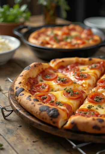 Detroit Style Pizza hình vuông, dày và giòn