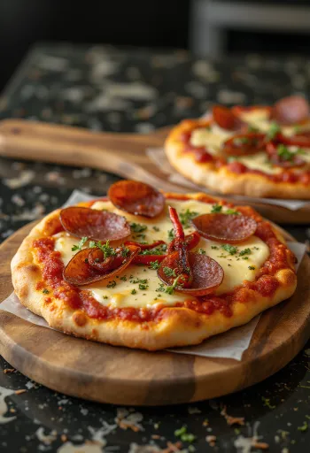 Pizza Diavola với phô mai Gorgonzola và ớt