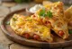 Quesadilla nhân phô mai và rau củ cắt lát được dọn ra