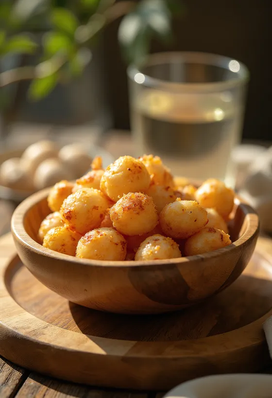 Dabo Kolo snack cay Ethiopia được bày biện