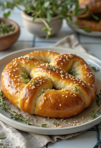 Bánh quy xoắn Oregano được phục vụ