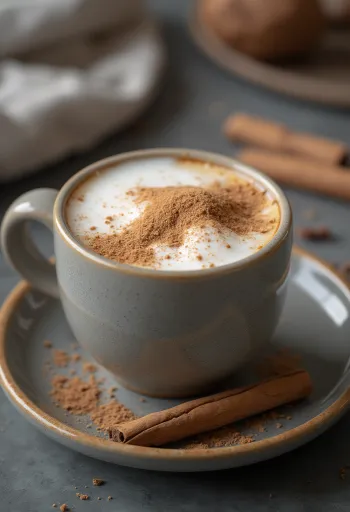 Sữa quế phục vụ trong ly