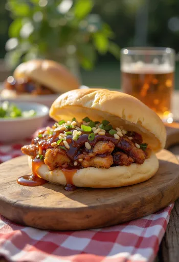 Teriyaki Chicken Bao với sốt teriyaki và hạt mè