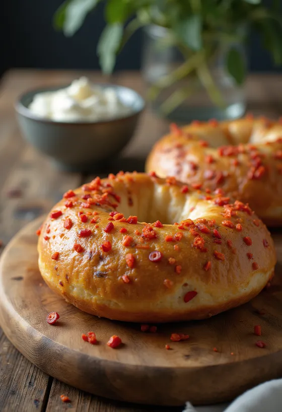 Bagel ớt cay nướng tươi