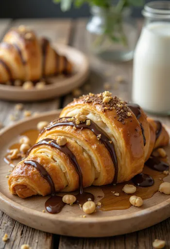 Bánh sừng bò Snickers được bày biện hấp dẫn