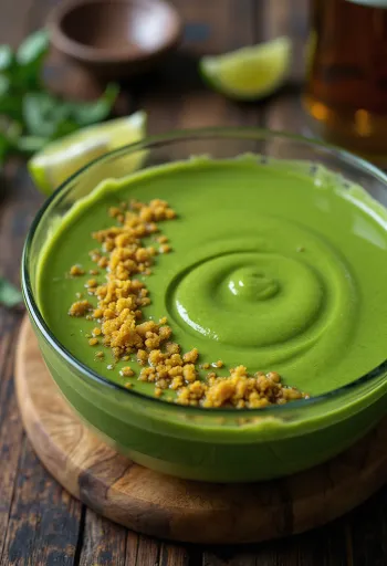 Súp kem bơ rau chân vịt được dọn ra